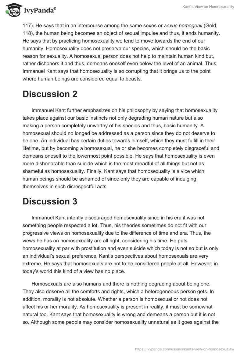 Kant`s View on Homosexuality. Page 2