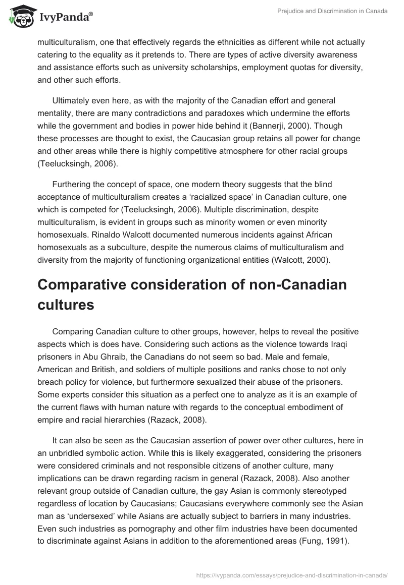 Prejudice and Discrimination in Canada. Page 3