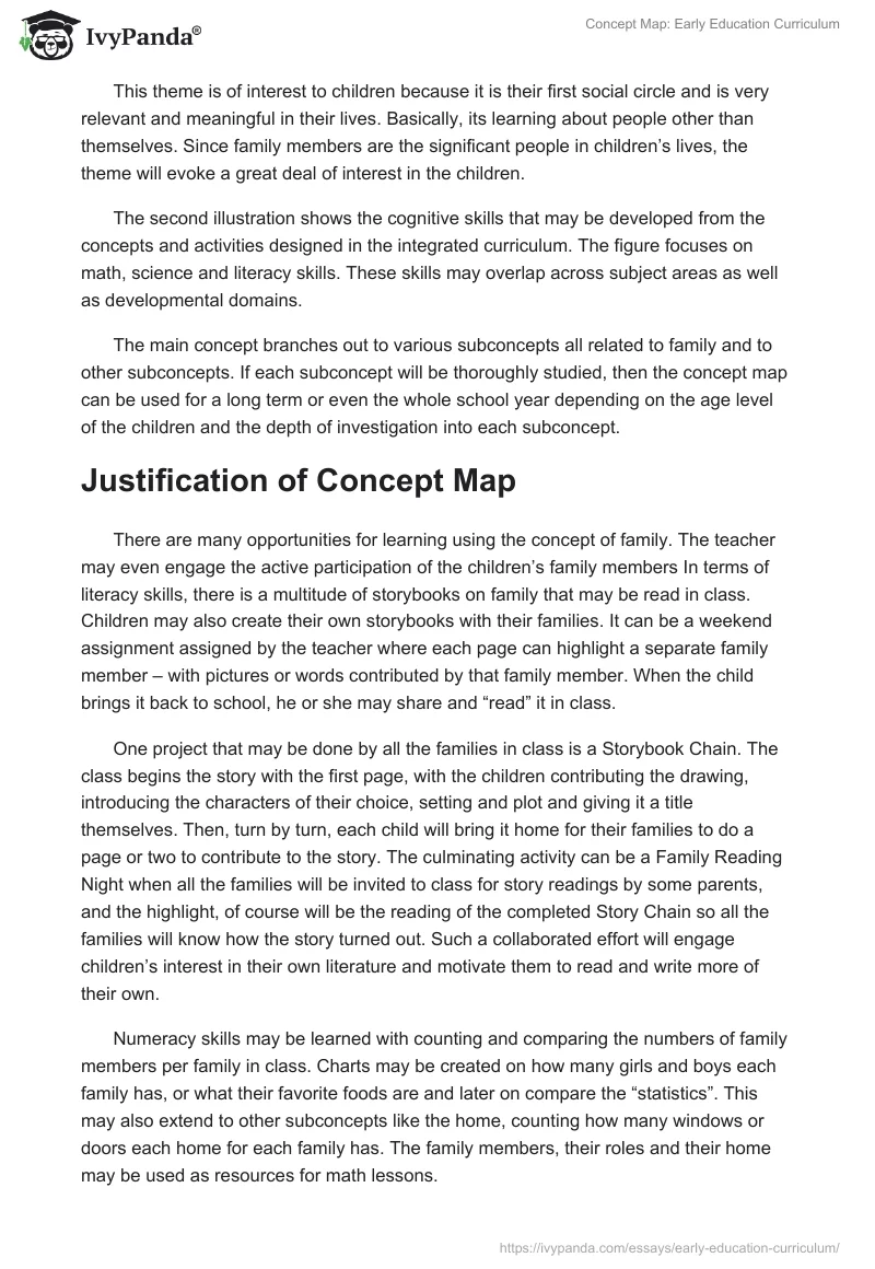 Concept Map: Early Education Curriculum. Page 4