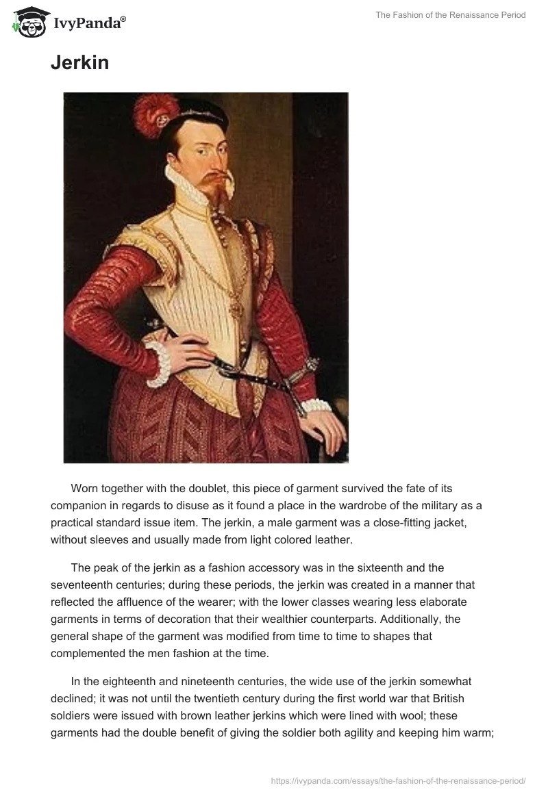 The Fashion of the Renaissance Period. Page 4