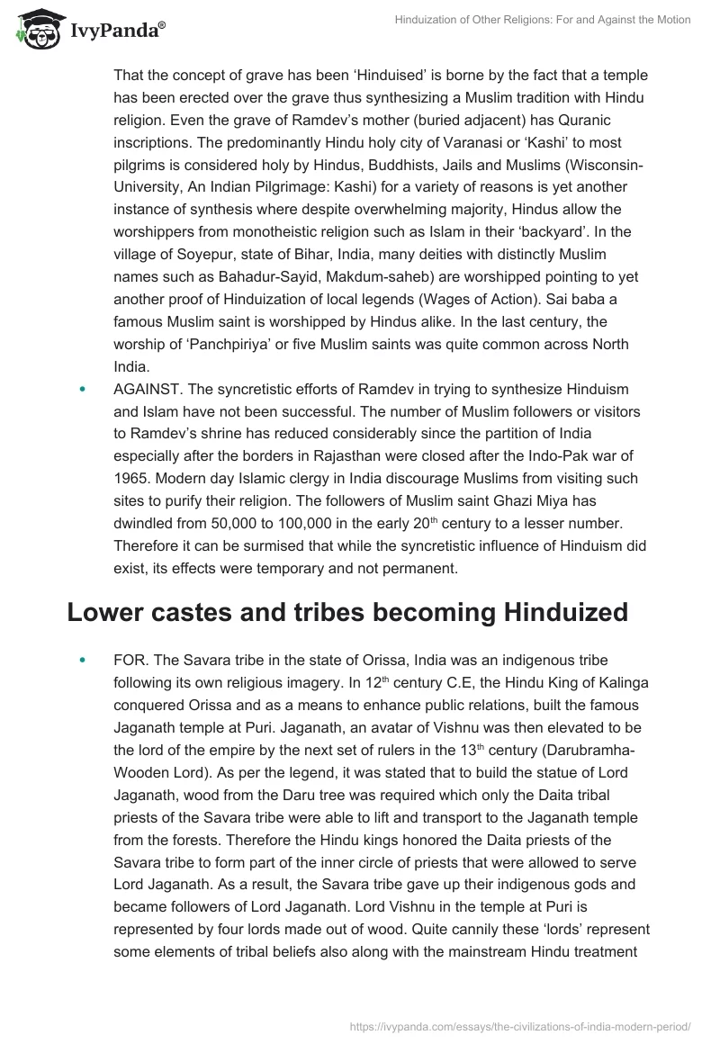 Hinduization of Other Religions: For and Against the Motion. Page 3