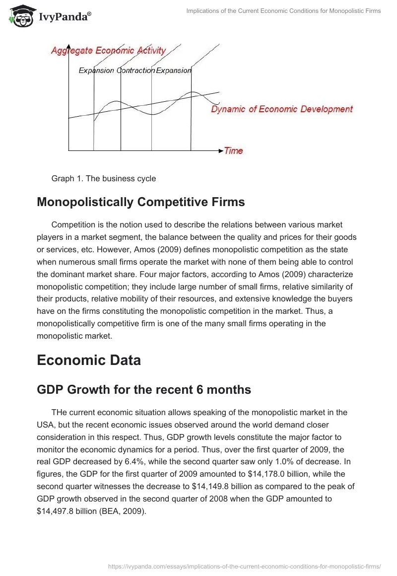 Implications of the Current Economic Conditions for Monopolistic Firms. Page 2