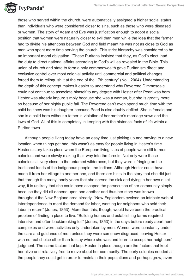 Nathaniel Hawthorne’s “The Scarlet Letter” From Several Perspectives. Page 2
