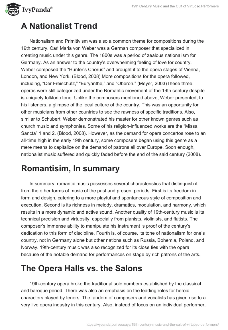 19th Century Music and the Cult of Virtuoso Performers. Page 4
