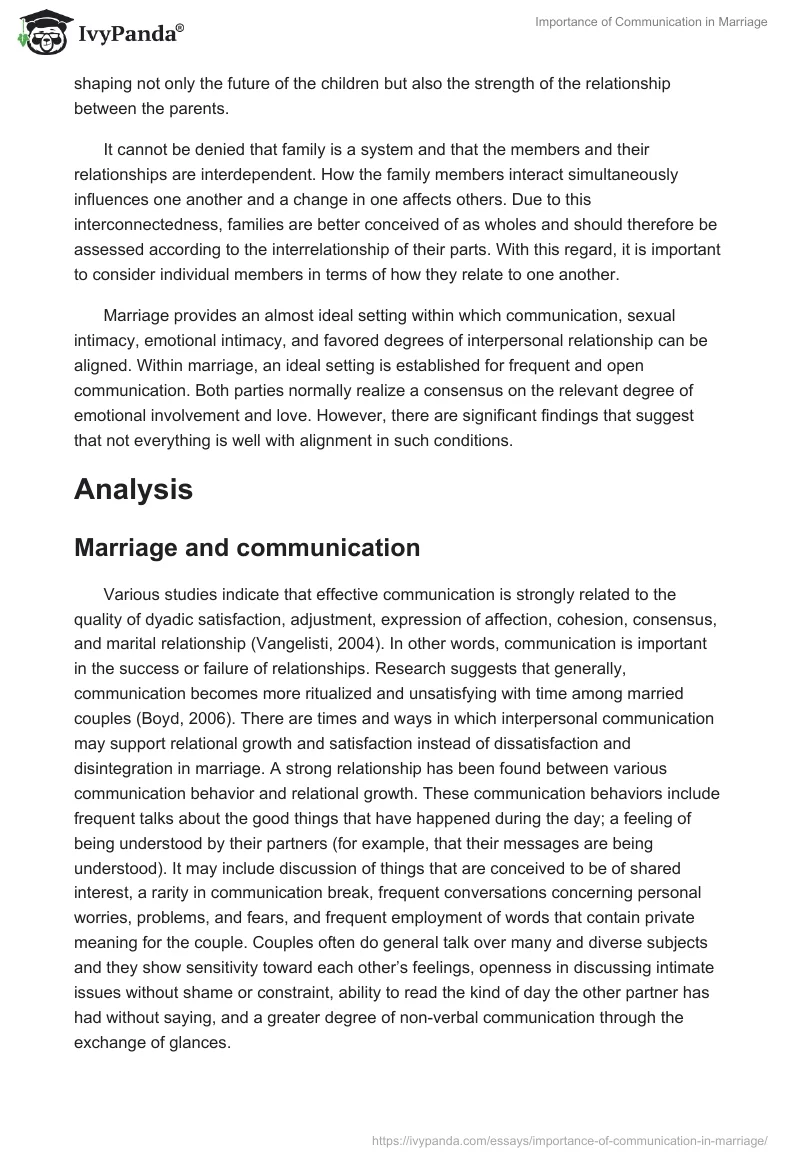 Importance of Communication in Marriage. Page 2