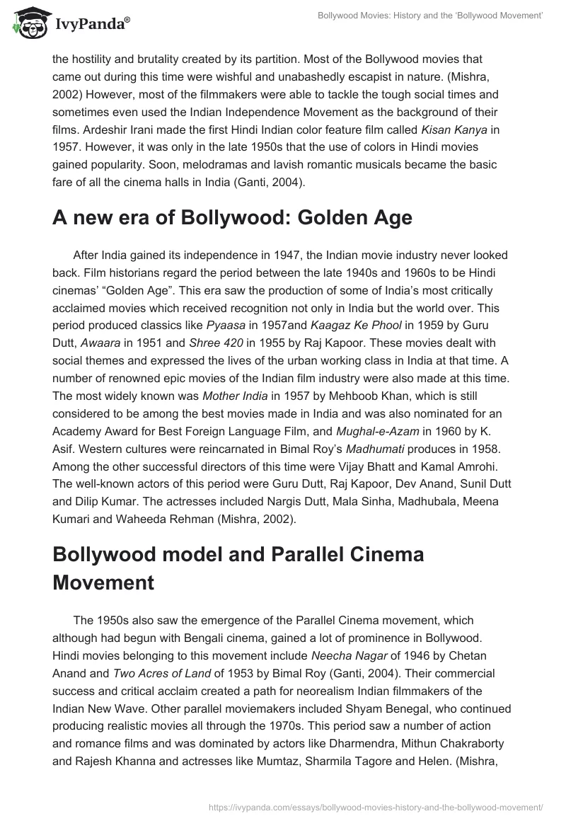 Bollywood Movies: History and the ‘Bollywood Movement’. Page 2