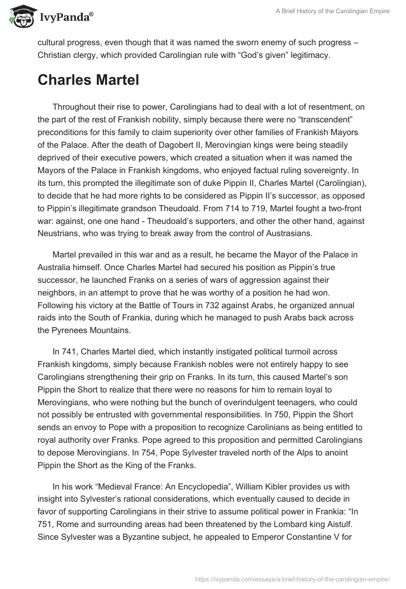 A Brief History of the Carolingian Empire. Page 2