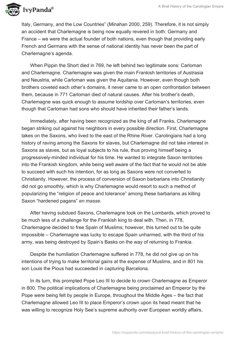 A Brief History of the Carolingian Empire. Page 4