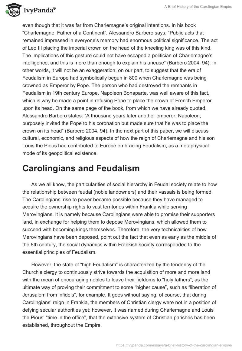 A Brief History of the Carolingian Empire. Page 5
