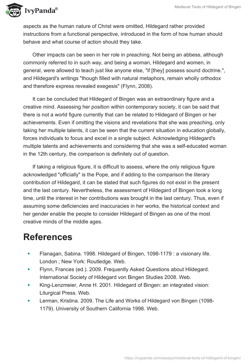 Medieval Texts of Hildegard of Bingen. Page 4