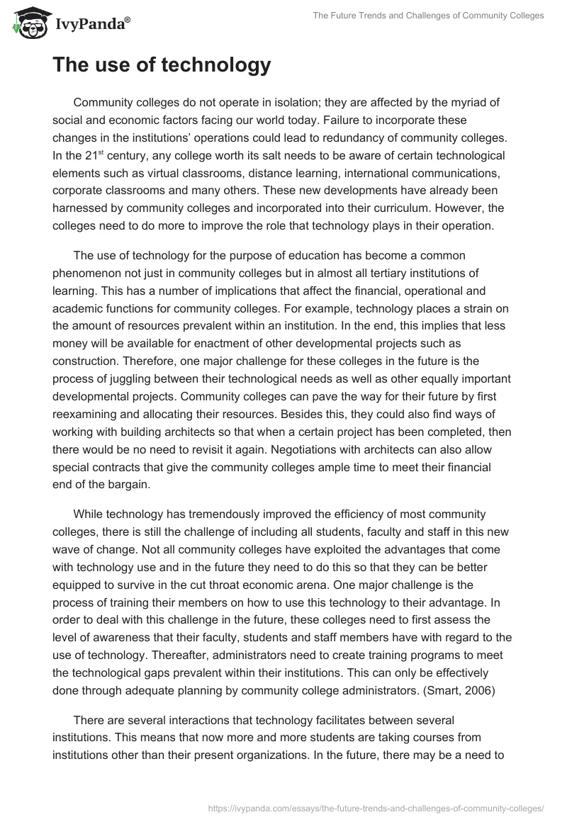The Future Trends and Challenges of Community Colleges. Page 4