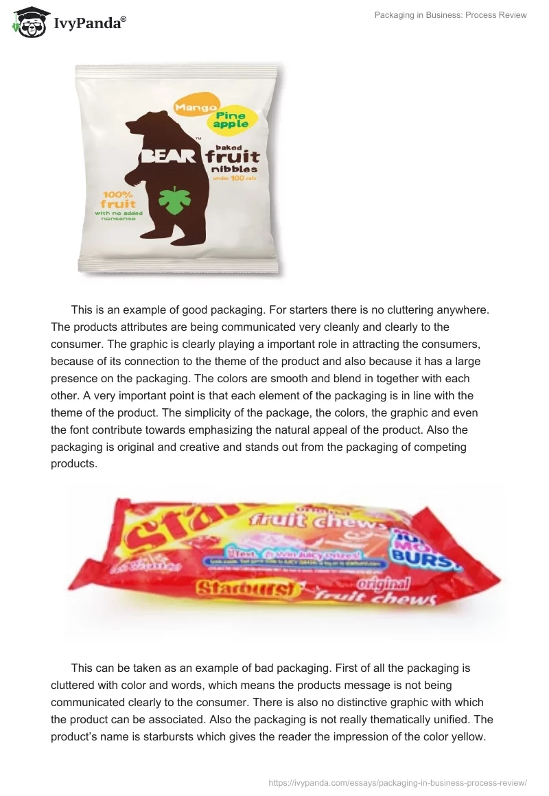 Packaging in Business: Process Review. Page 2