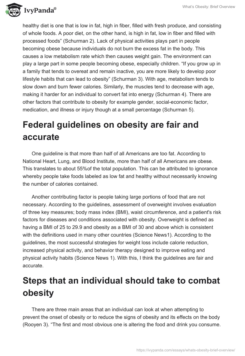 What’s Obesity: Brief Overview. Page 2