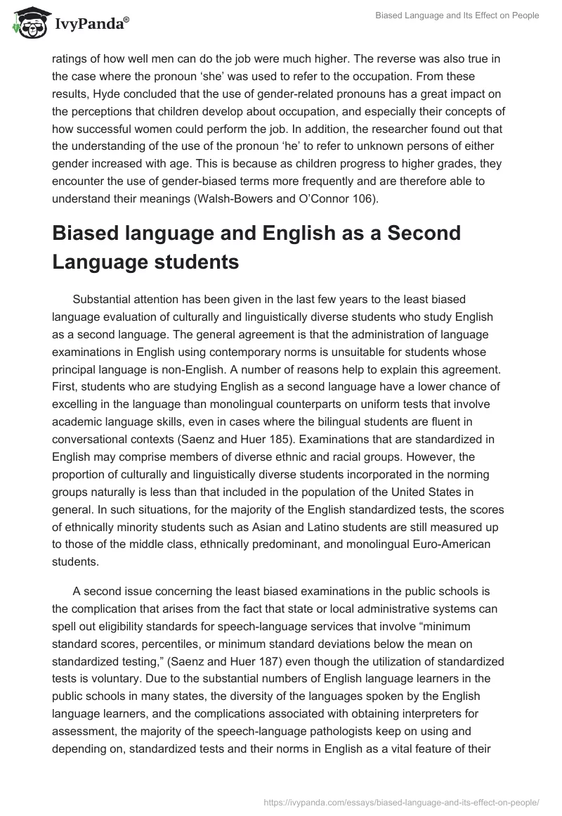 Biased Language and Its Effect on People. Page 2