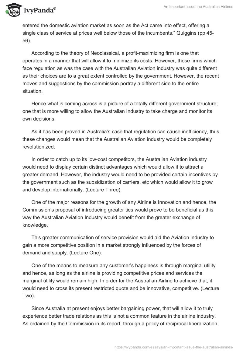 An Important Issue the Australian Airlines. Page 5
