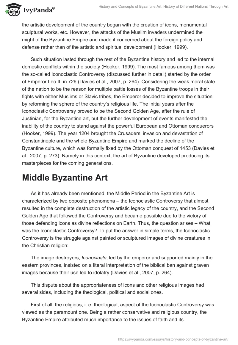 History and Concepts of Byzantine Art: History of Different Nations Through Art. Page 2