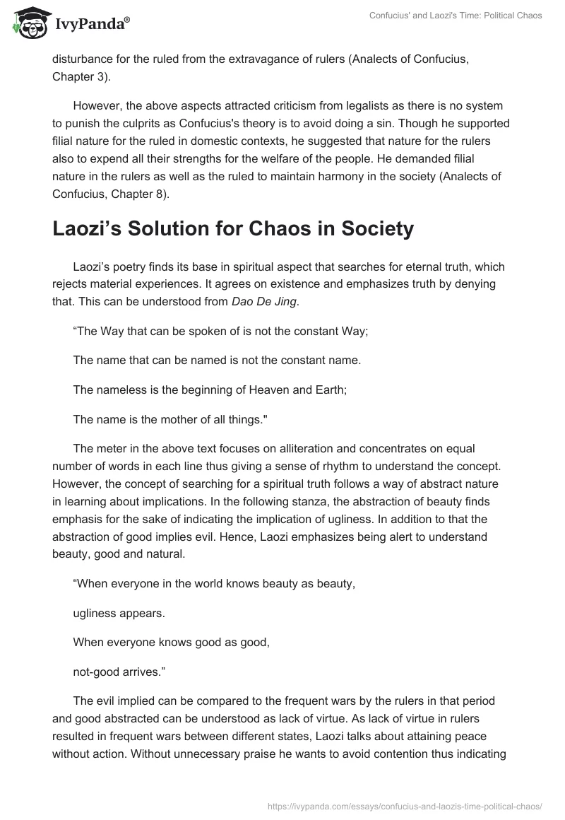 Confucius' and Laozi's Time: Political Chaos. Page 3
