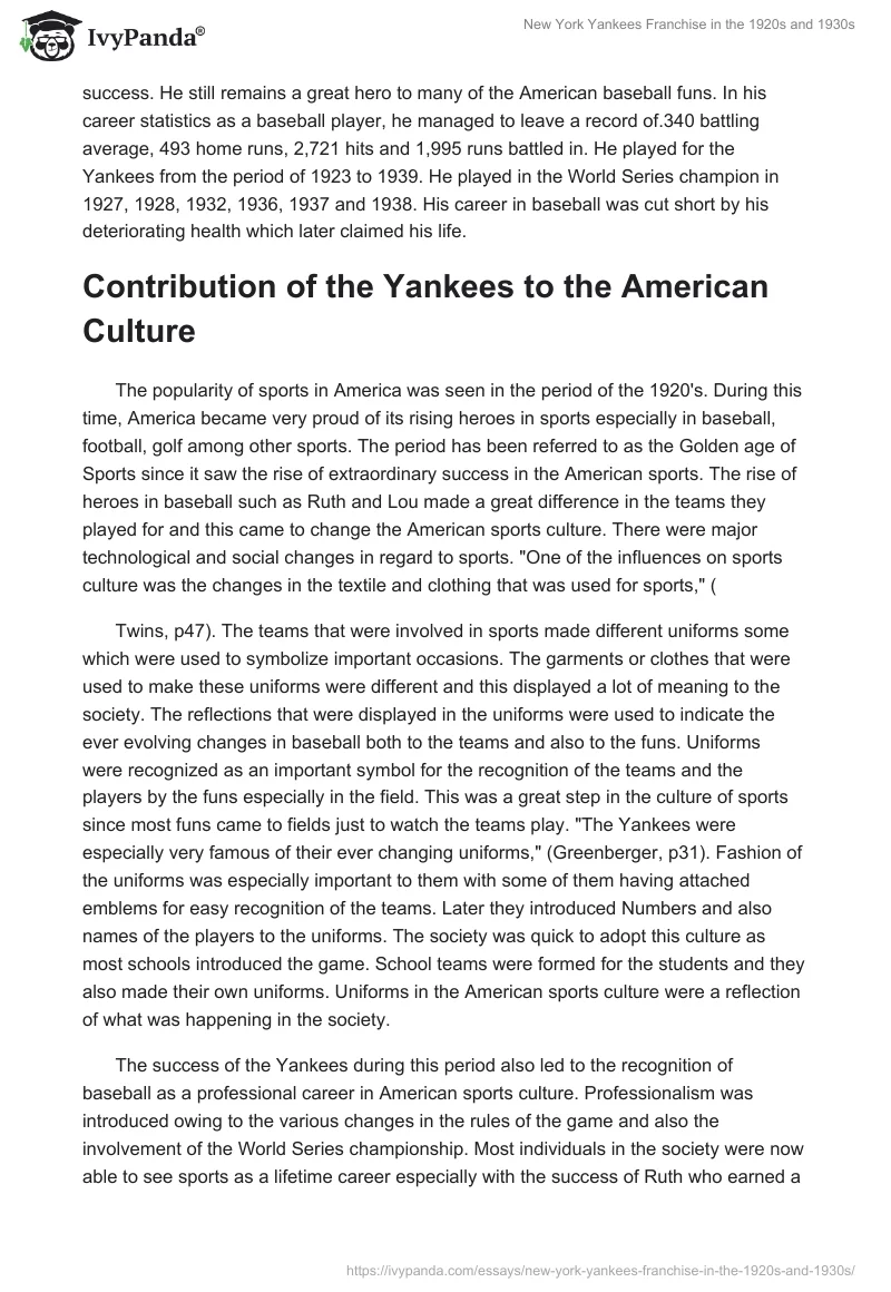 New York Yankees Franchise in the 1920s and 1930s. Page 3