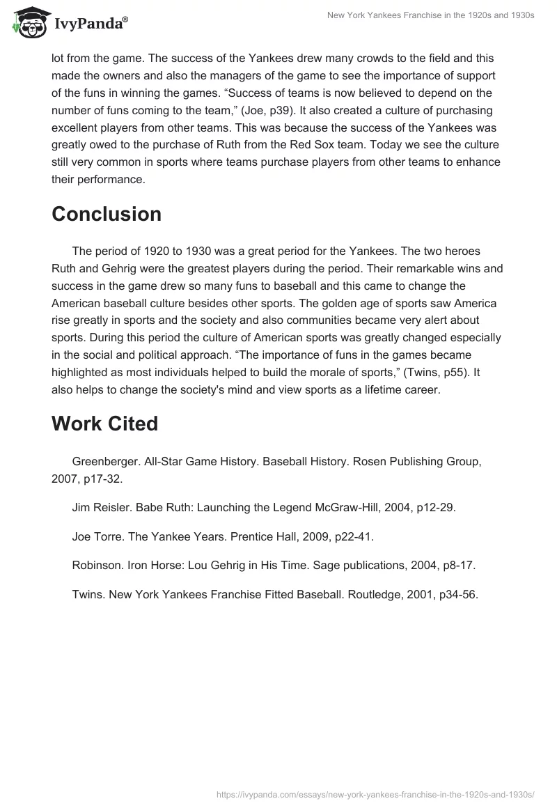 New York Yankees Franchise in the 1920s and 1930s. Page 4