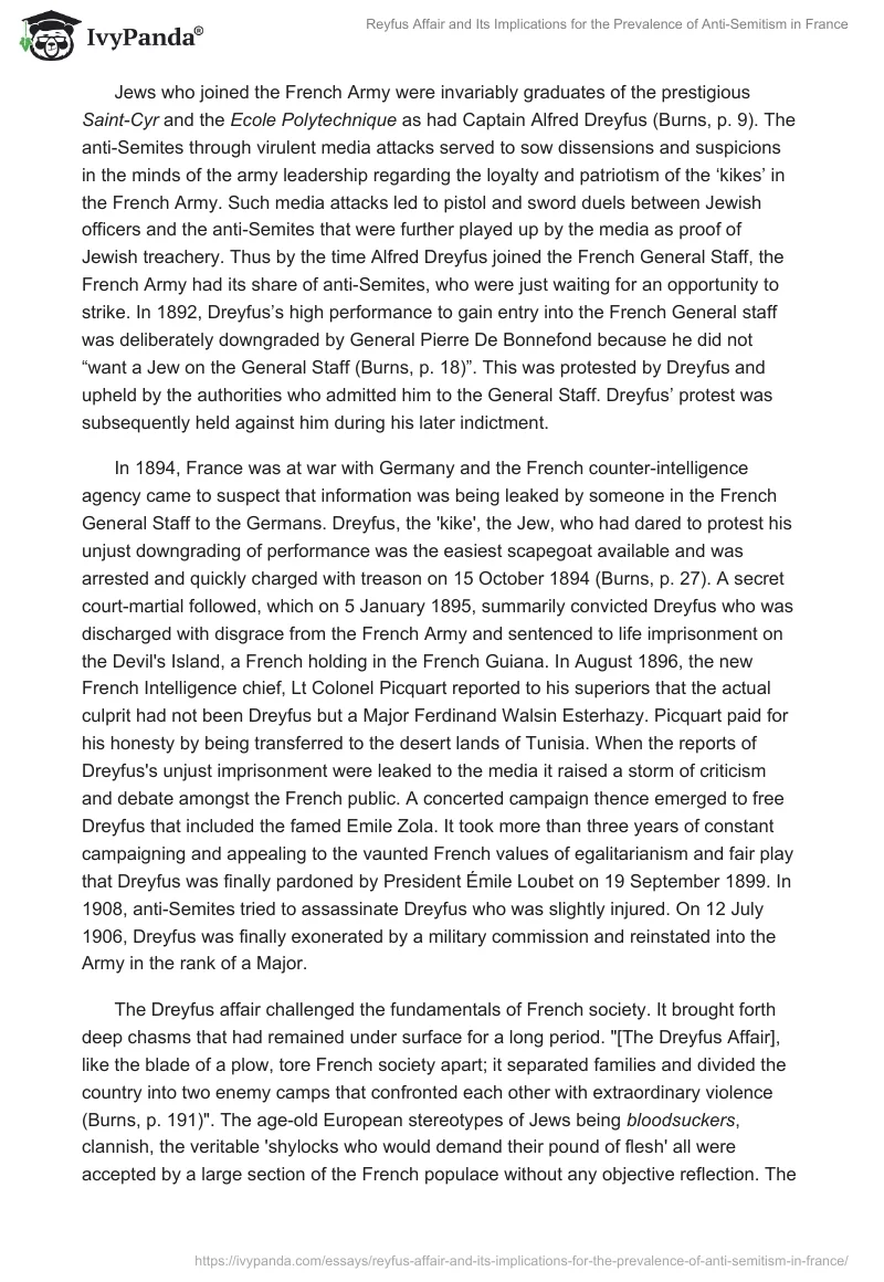 Reyfus Affair and Its Implications for the Prevalence of Anti-Semitism in France. Page 3