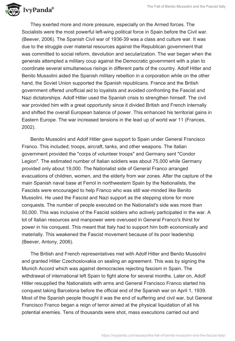 The Fall of Benito Mussolini and the Fascist Italy. Page 3