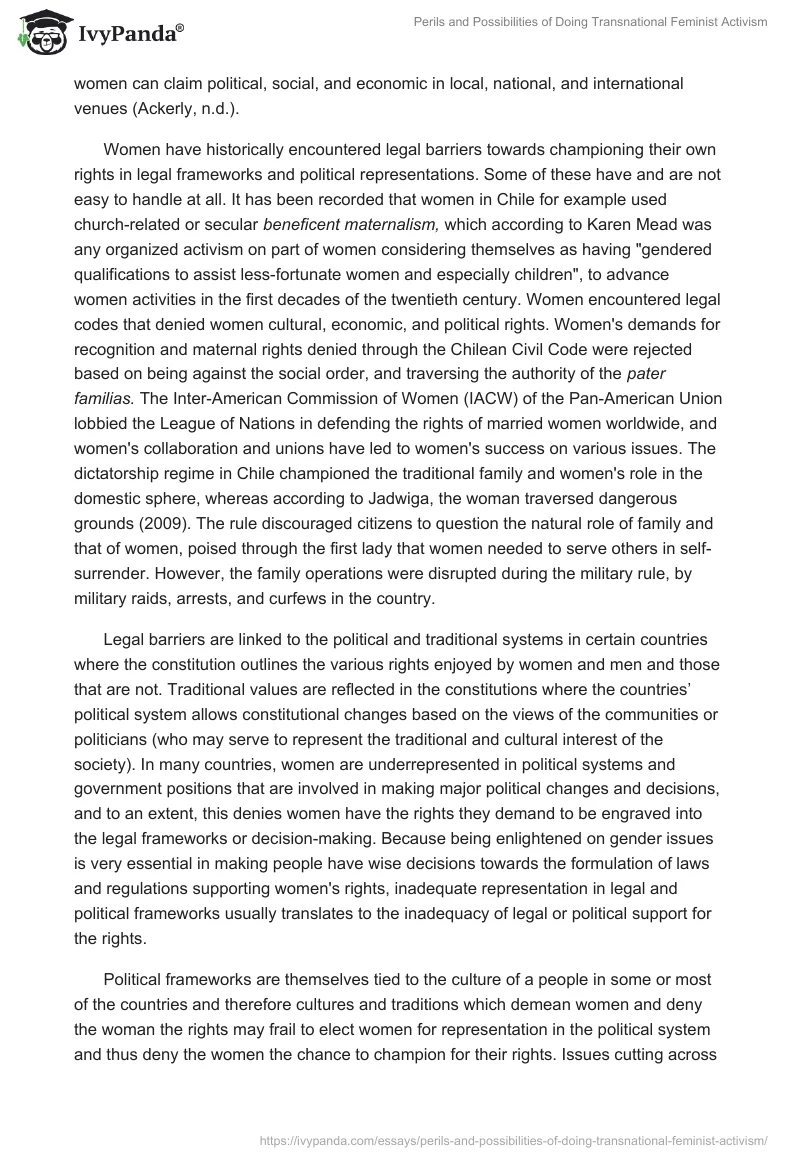 Perils and Possibilities of Doing Transnational Feminist Activism. Page 2