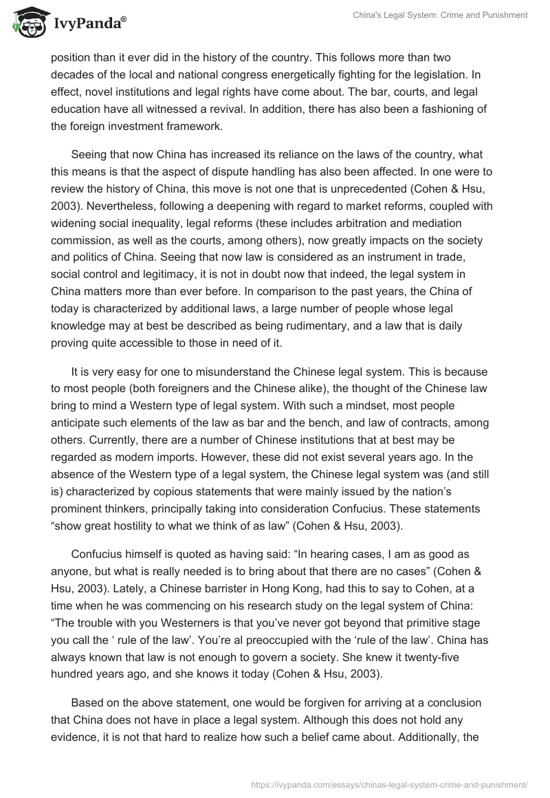 China's Legal System: Crime and Punishment. Page 4