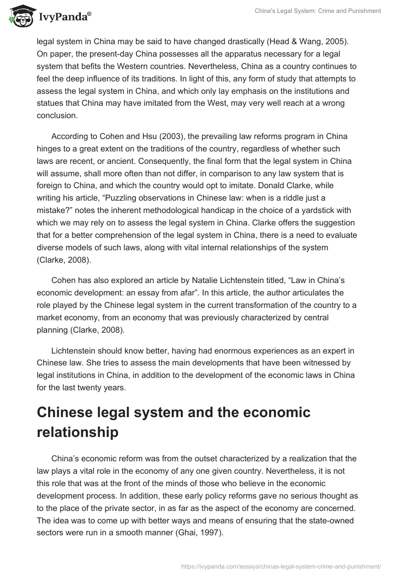 China's Legal System: Crime and Punishment. Page 5