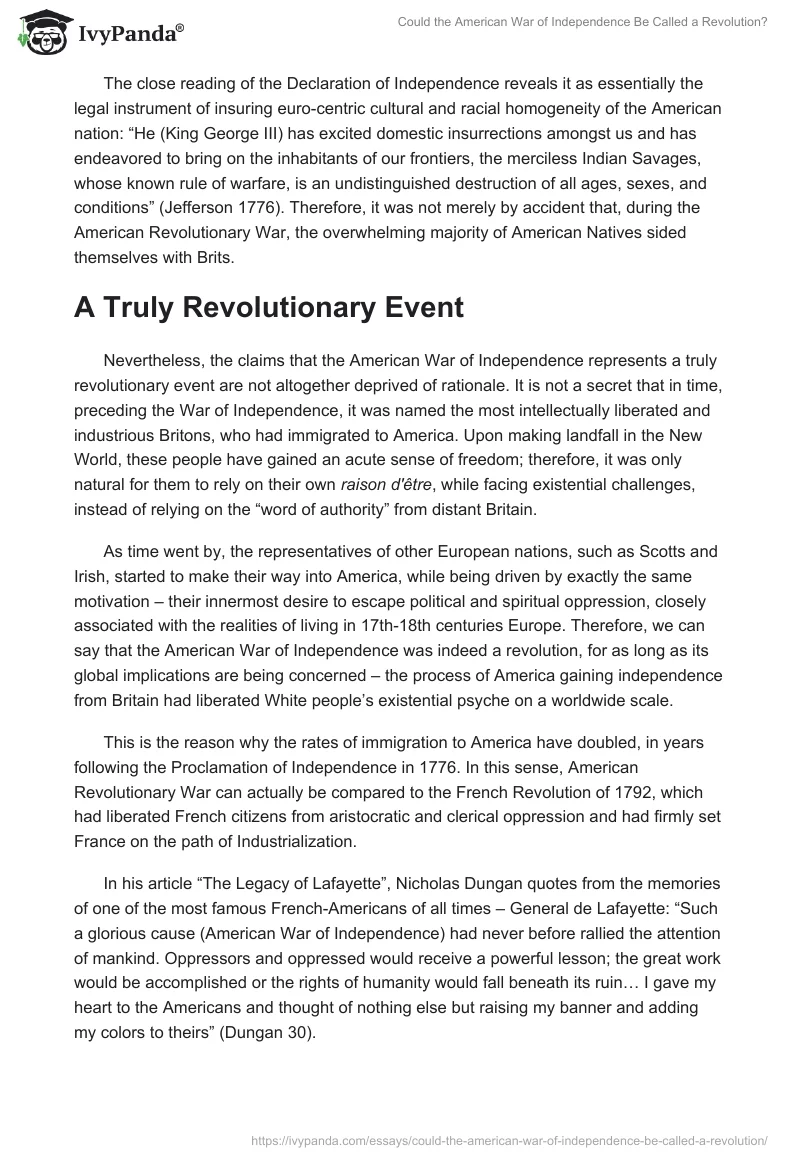 Could the American War of Independence Be Called a Revolution?. Page 2