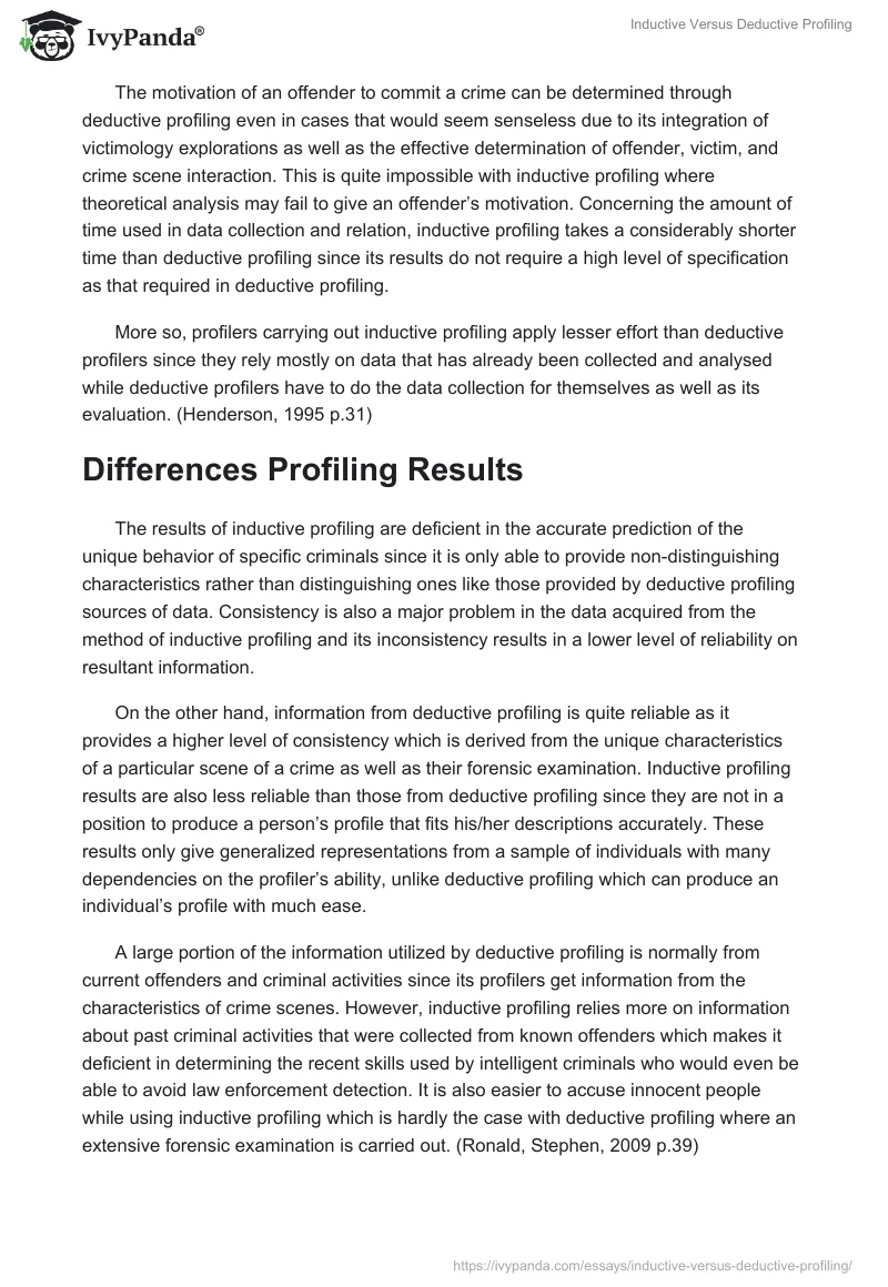 Inductive Versus Deductive Profiling. Page 4