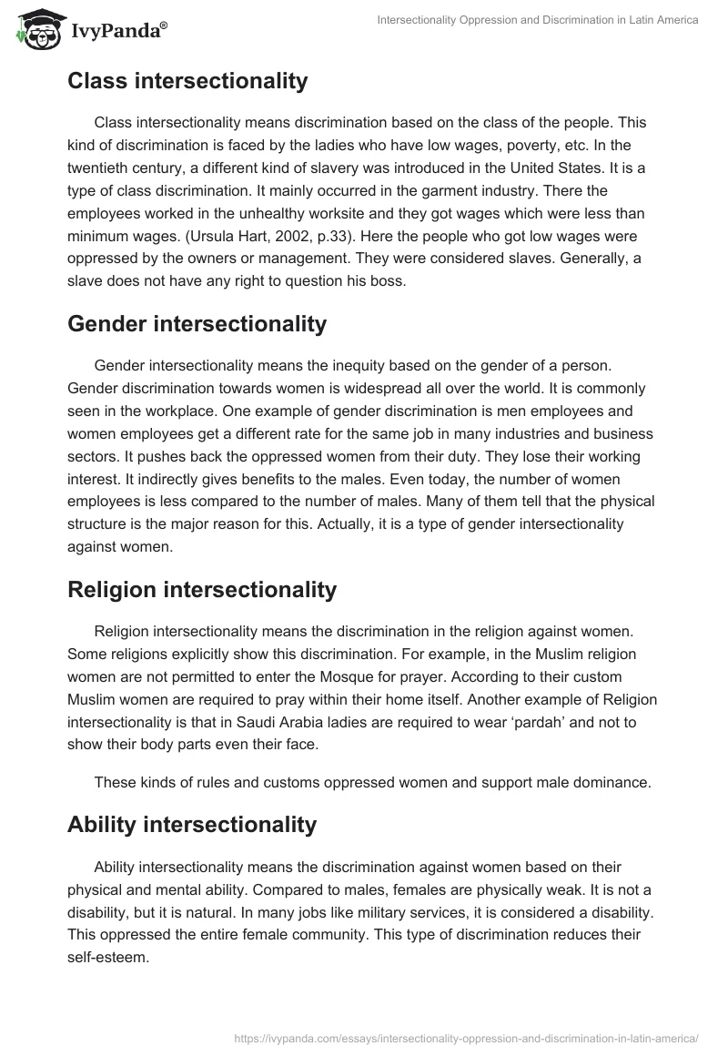 Intersectionality Oppression and Discrimination in Latin America. Page 2