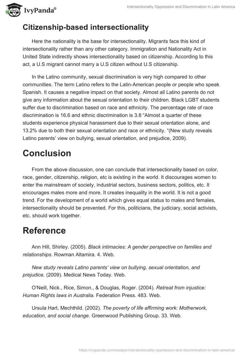 Intersectionality Oppression and Discrimination in Latin America. Page 3