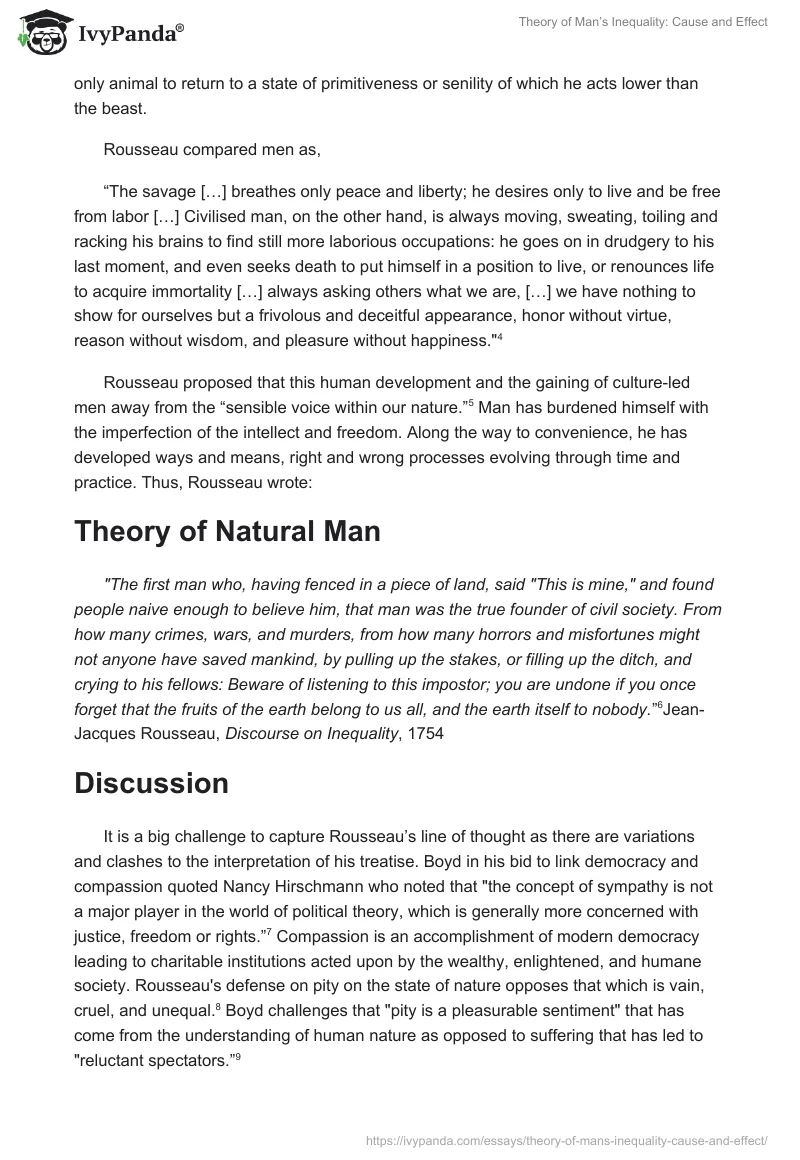 Theory of Man’s Inequality: Cause and Effect. Page 2