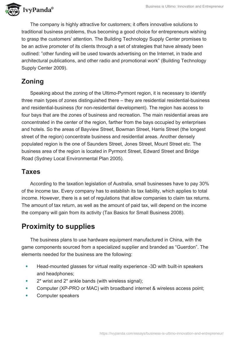 Business is Ultimo: Innovation and Entrepreneur. Page 2