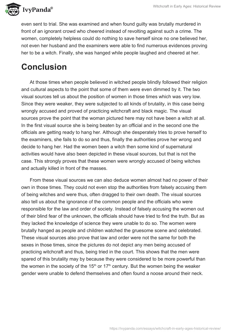 Witchcraft in Early Ages: Historical Review. Page 3