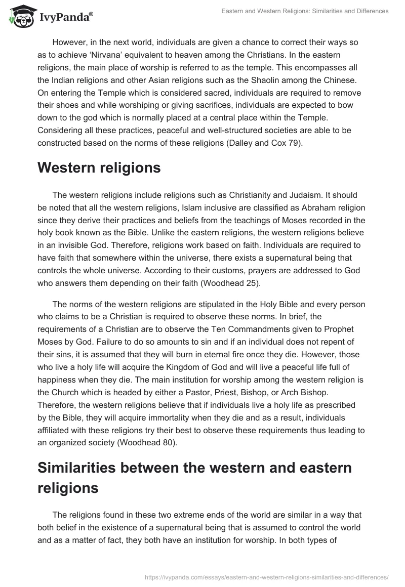 Eastern and Western Religions: Similarities and Differences. Page 2