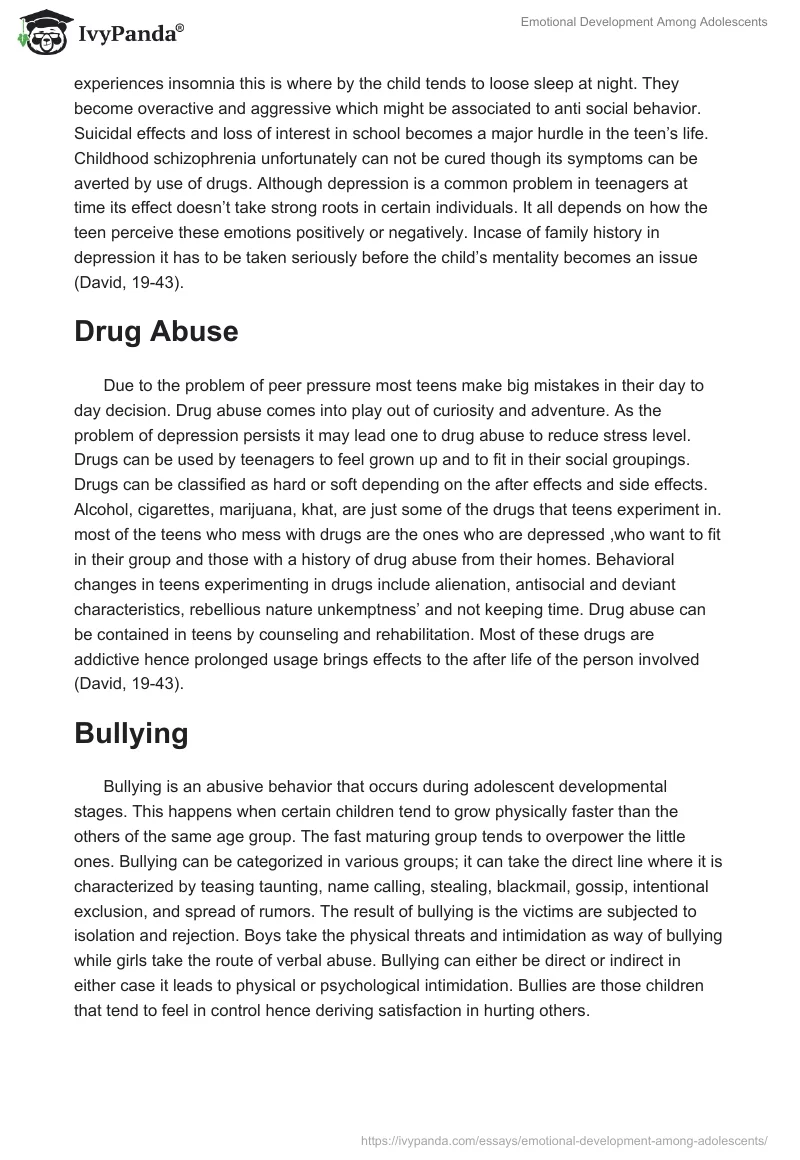 Emotional Development Among Adolescents. Page 4