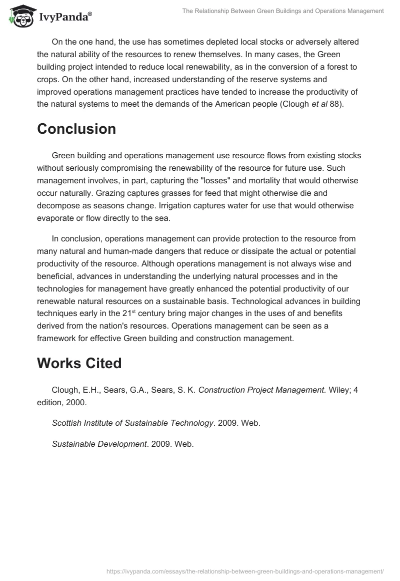 The Relationship Between Green Buildings and Operations Management. Page 3