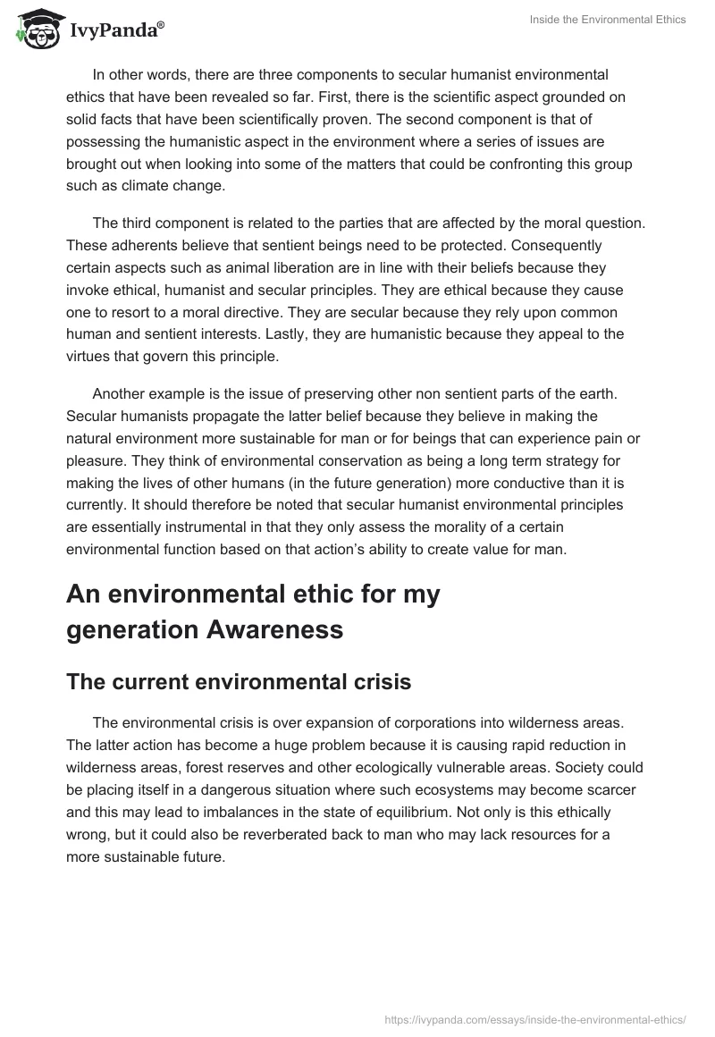 Inside the Environmental Ethics. Page 4