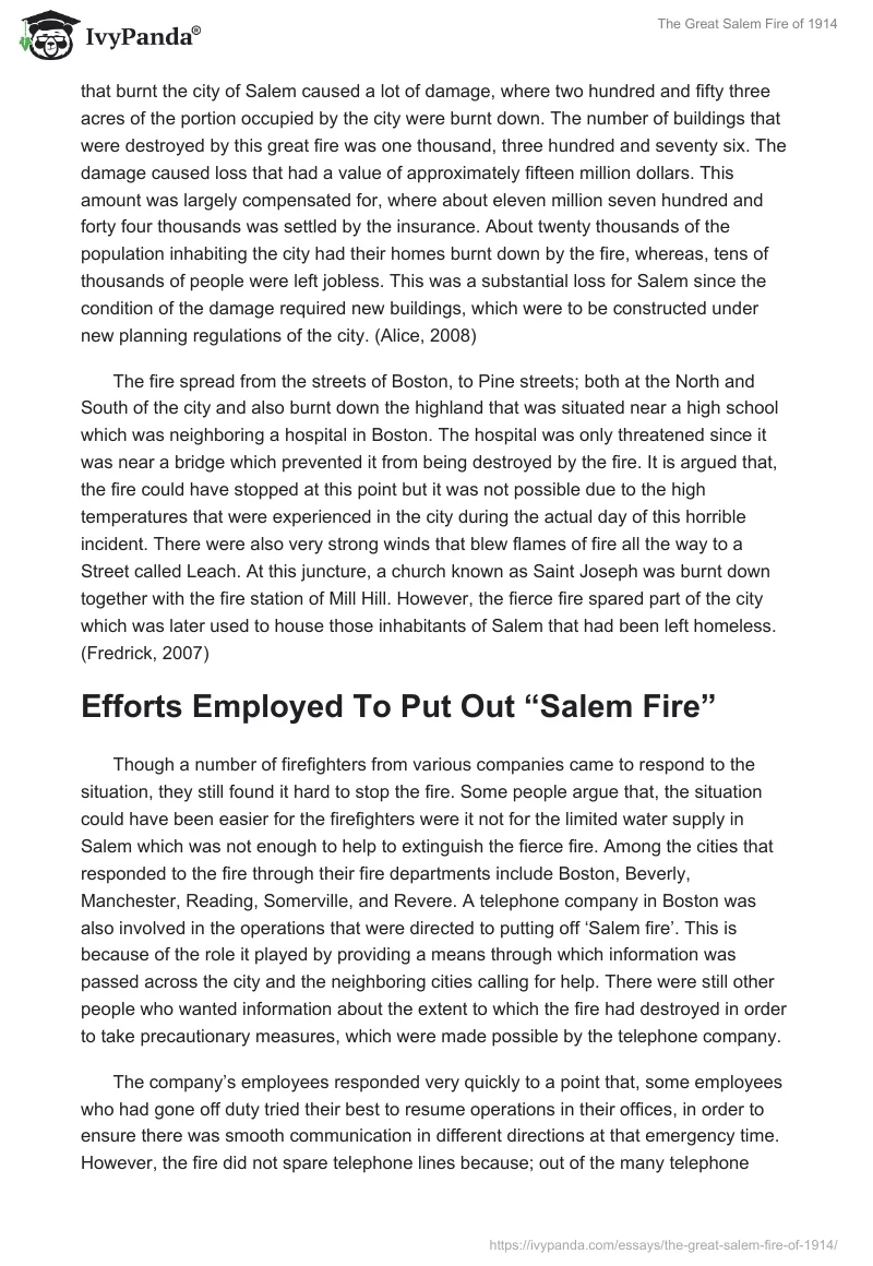 The Great Salem Fire of 1914. Page 2