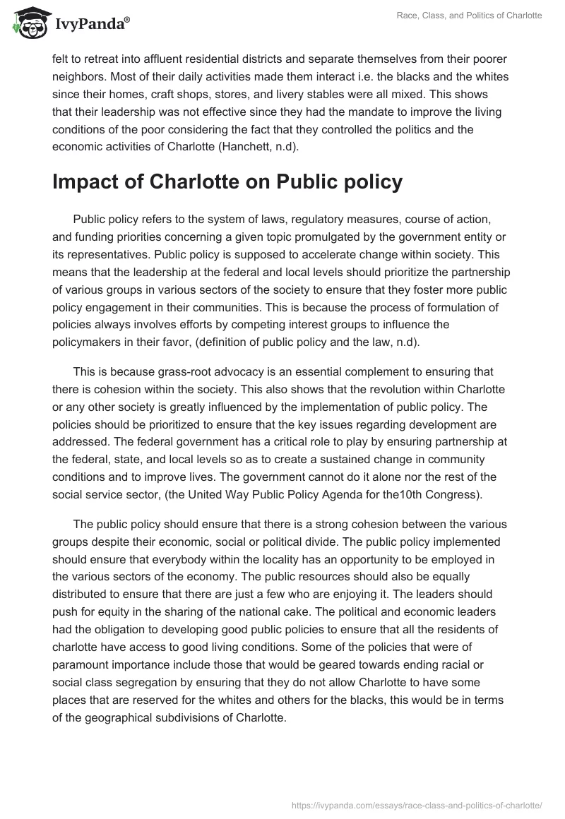 Race, Class, and Politics of Charlotte. Page 2