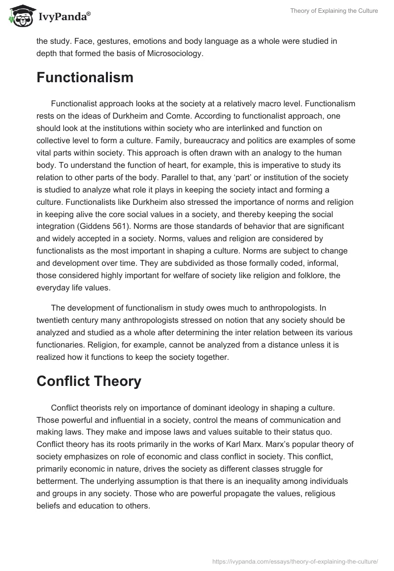 Theory of Explaining the Culture. Page 2