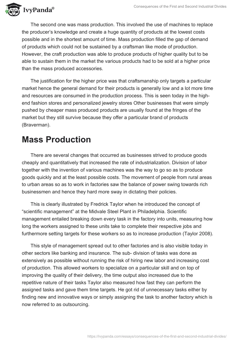Consequences of the First and Second Industrial Divides. Page 2