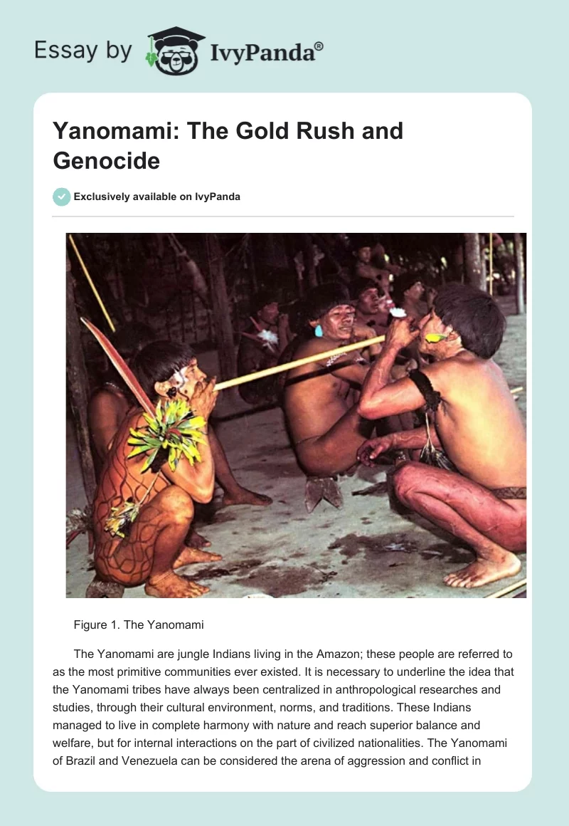 Yanomami: The Gold Rush and Genocide. Page 1
