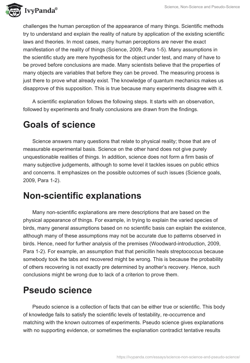 Science, Non-Science and Pseudo-Science. Page 2