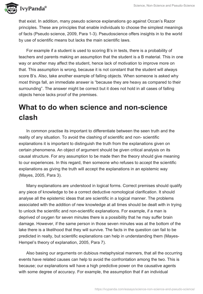 Science, Non-Science and Pseudo-Science. Page 3
