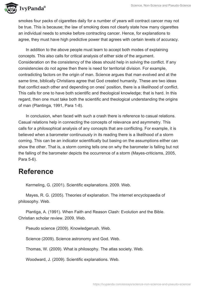 Science, Non-Science and Pseudo-Science. Page 4