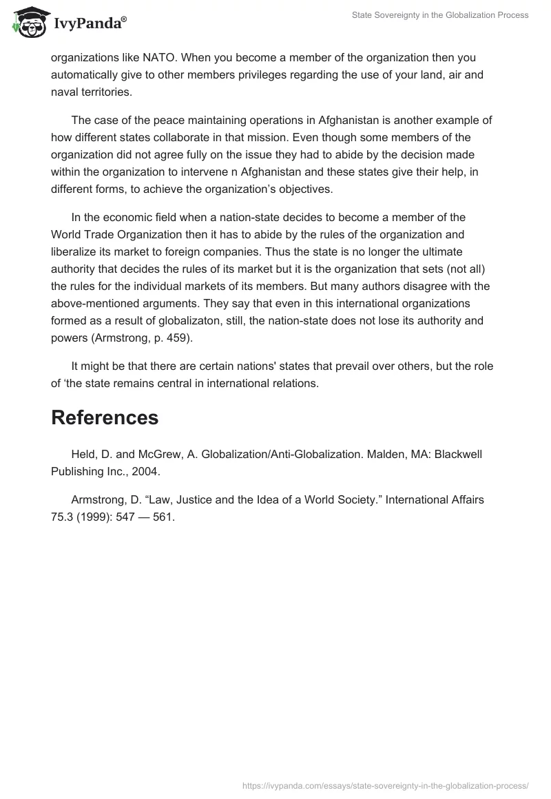 State Sovereignty in the Globalization Process. Page 2