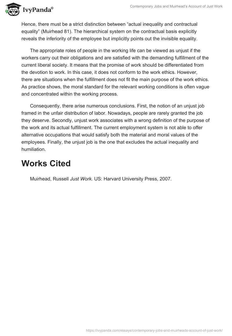 Contemporary Jobs and Muirhead’s Account of Just Work. Page 3