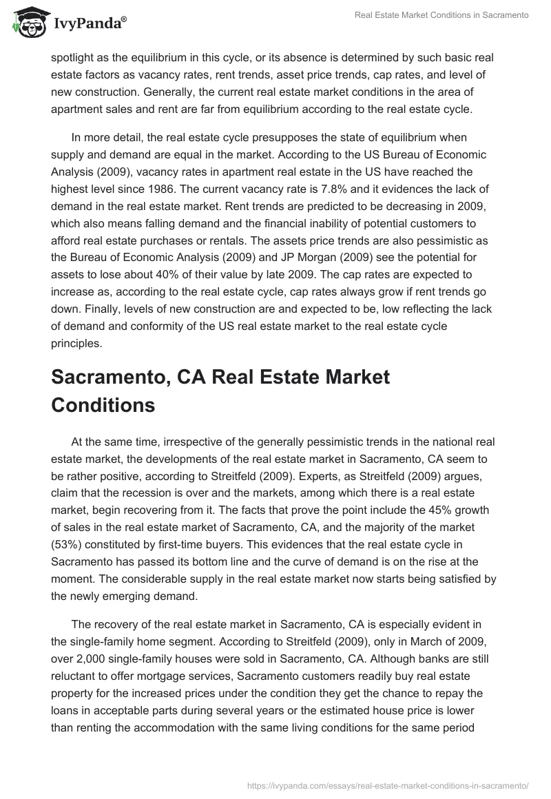 Real Estate Market Conditions in Sacramento. Page 2